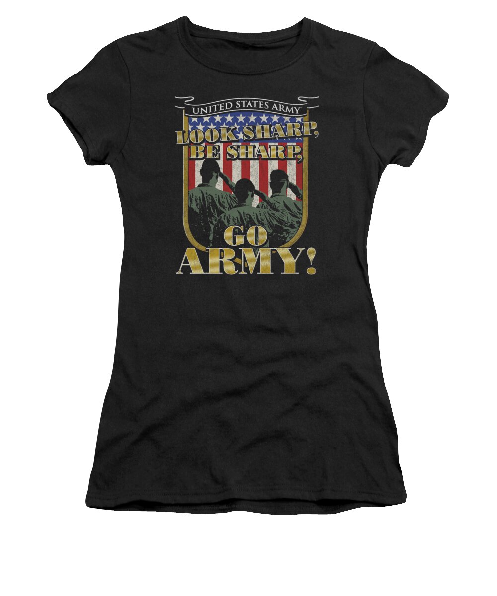 Air Force Women's T-Shirt featuring the digital art Army - Go Army by Brand A