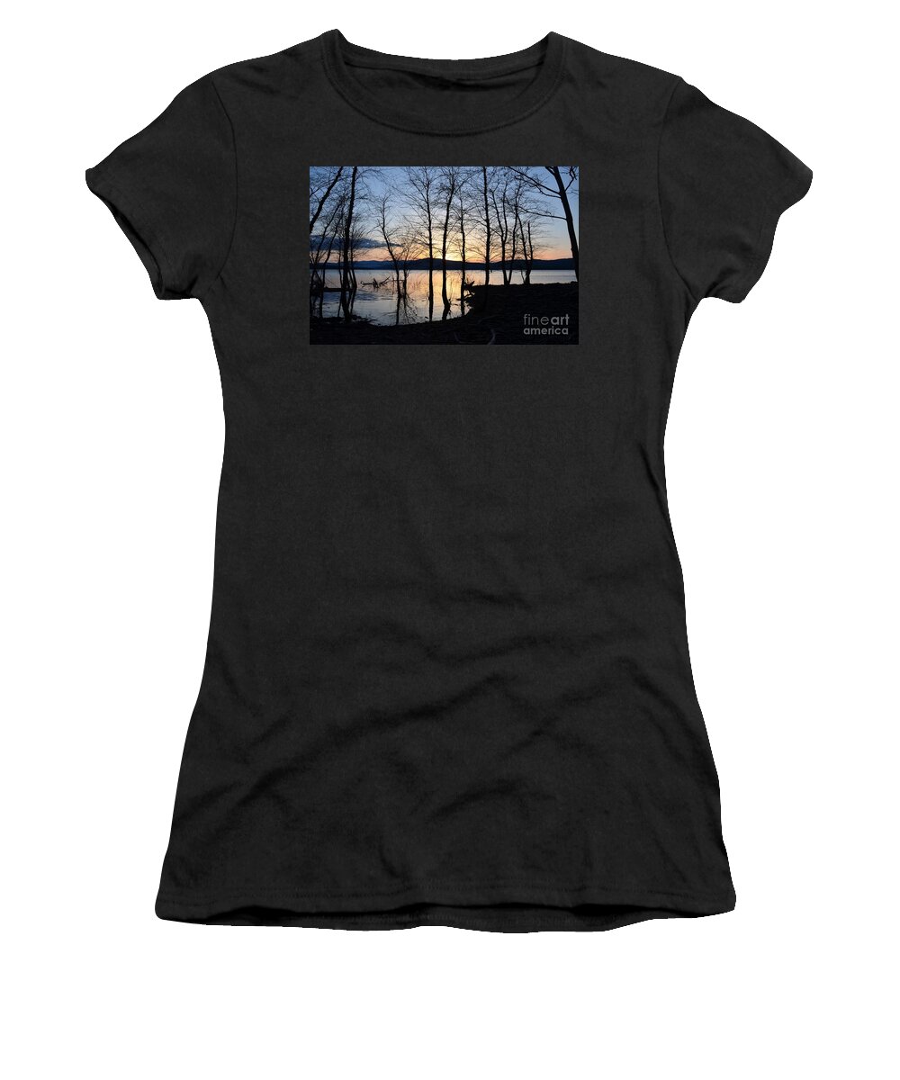 Water Women's T-Shirt featuring the photograph Ashokan Reservoir 42 by Cassie Marie Photography