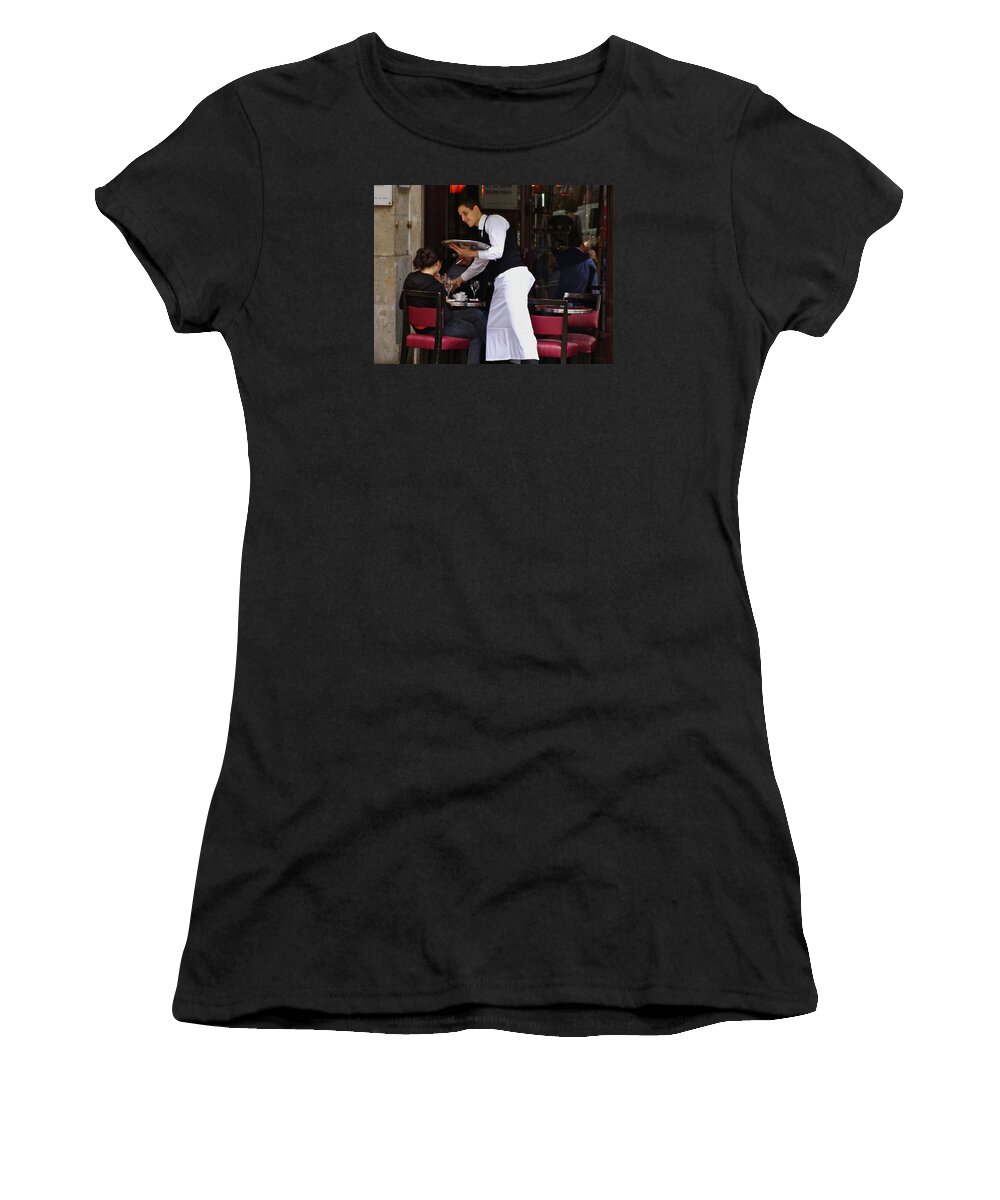 Paris Women's T-Shirt featuring the photograph At Your Service by Ira Shander