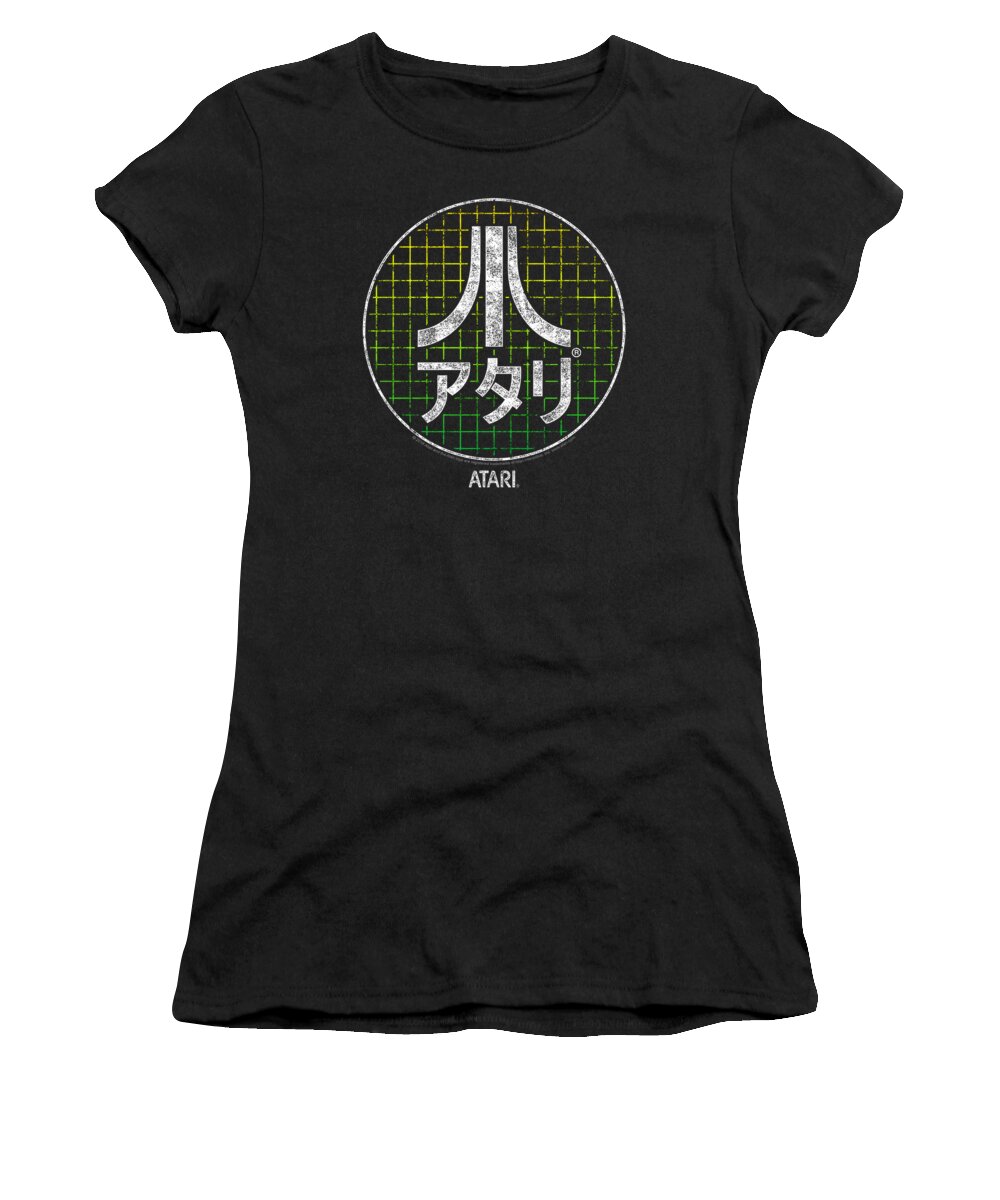  Women's T-Shirt featuring the digital art Atari - Japanese Grid by Brand A