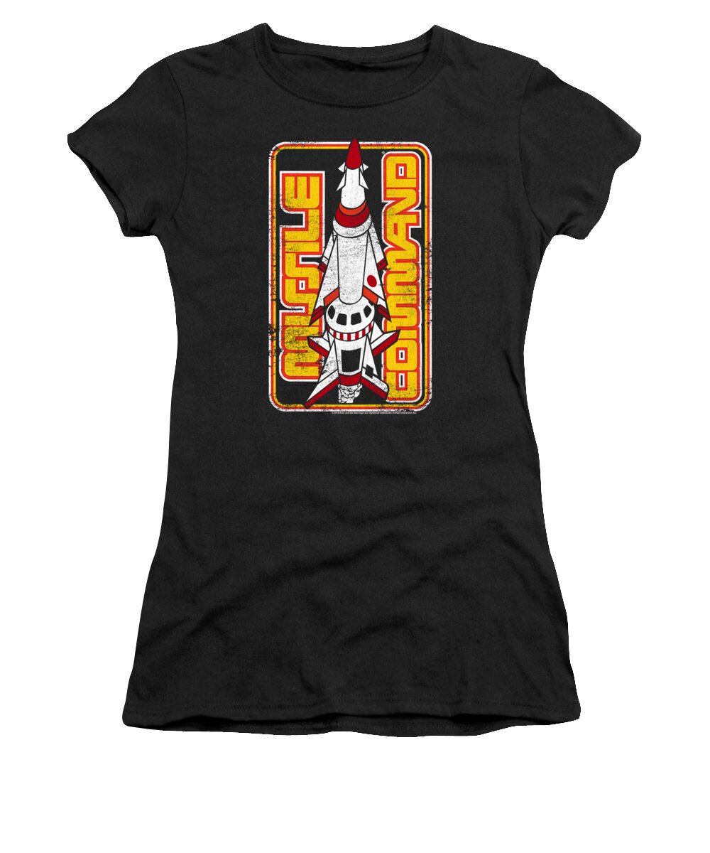  Women's T-Shirt featuring the digital art Atari - Missile by Brand A