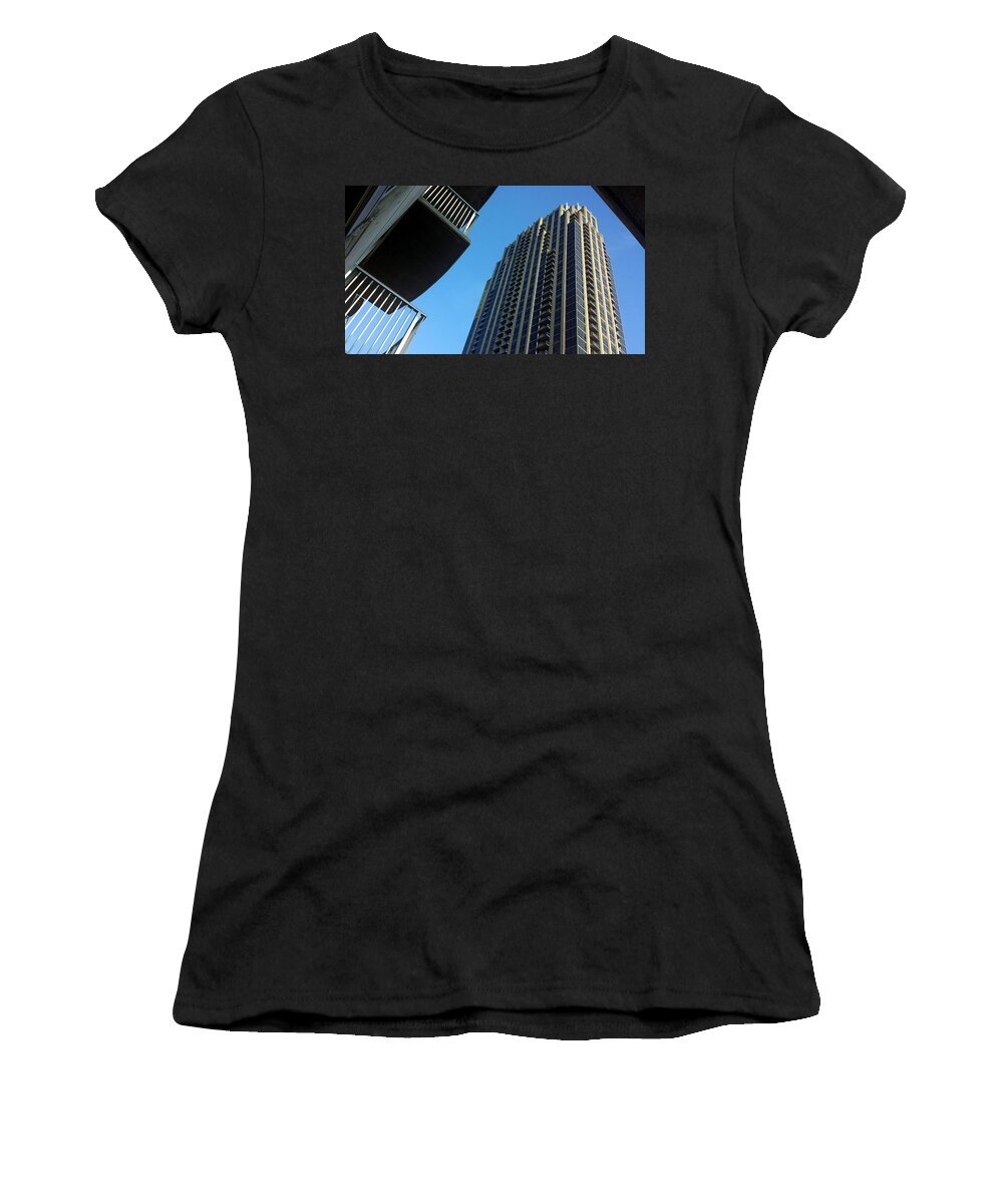 Cityscape Women's T-Shirt featuring the photograph Atlantic Station Balcony View by Kenny Glover