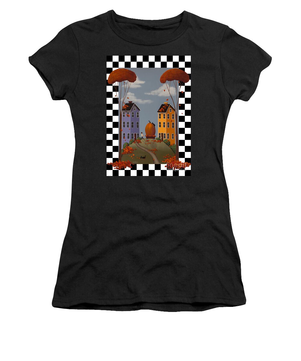 Art Women's T-Shirt featuring the painting Autumn Blaze by Catherine Holman