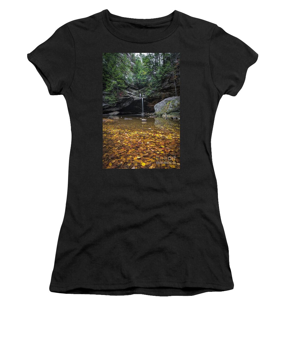 Autumn Women's T-Shirt featuring the photograph Autumn Falls by James Dean