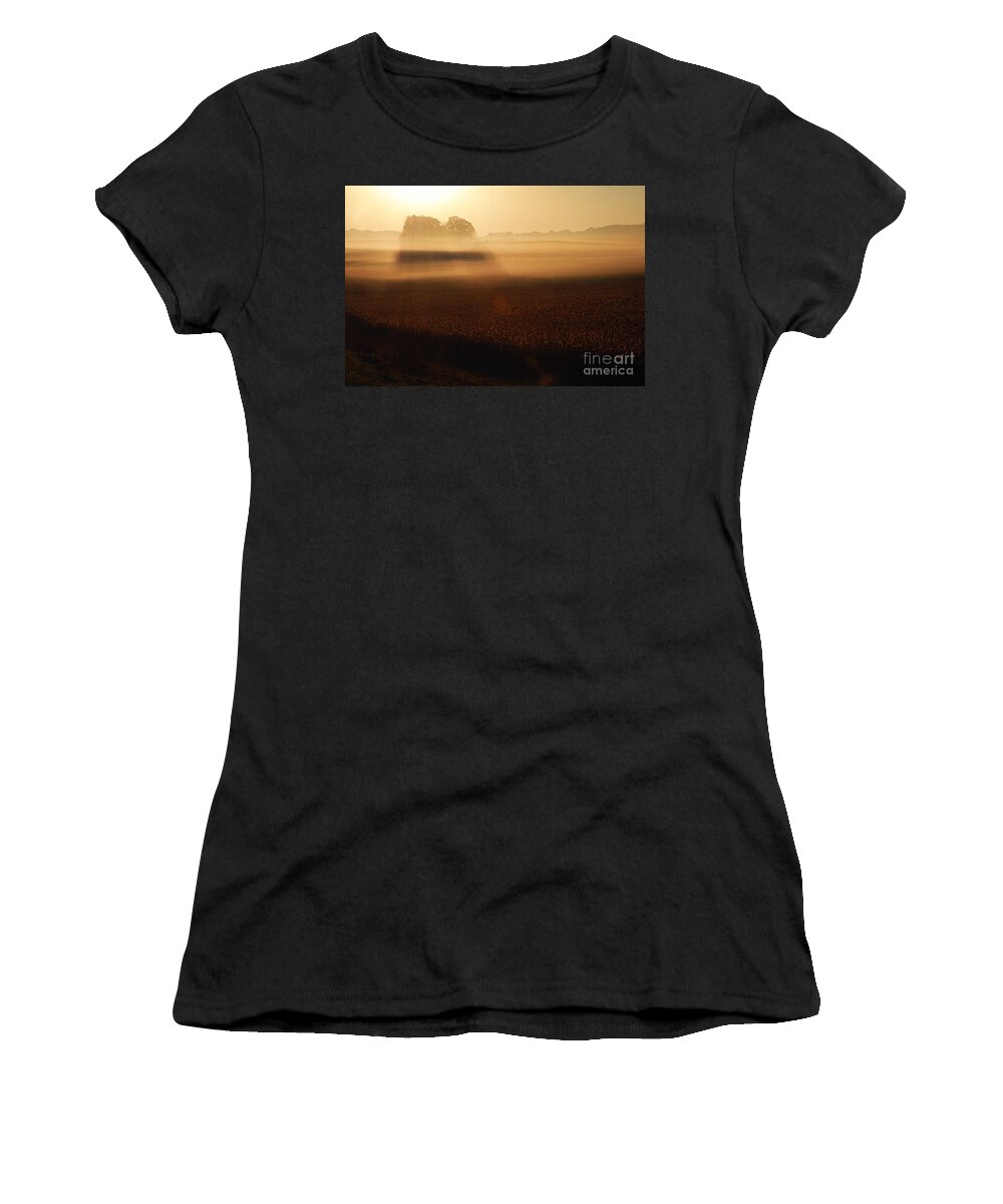 Photography Women's T-Shirt featuring the photograph Autumn Fog by Larry Ricker
