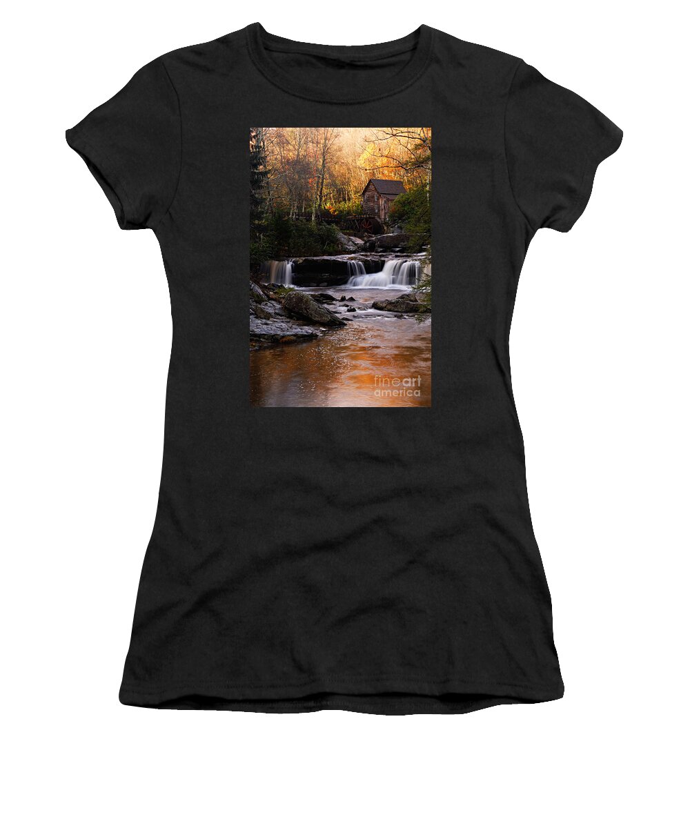 Photography Women's T-Shirt featuring the photograph Autumn Light by Larry Ricker