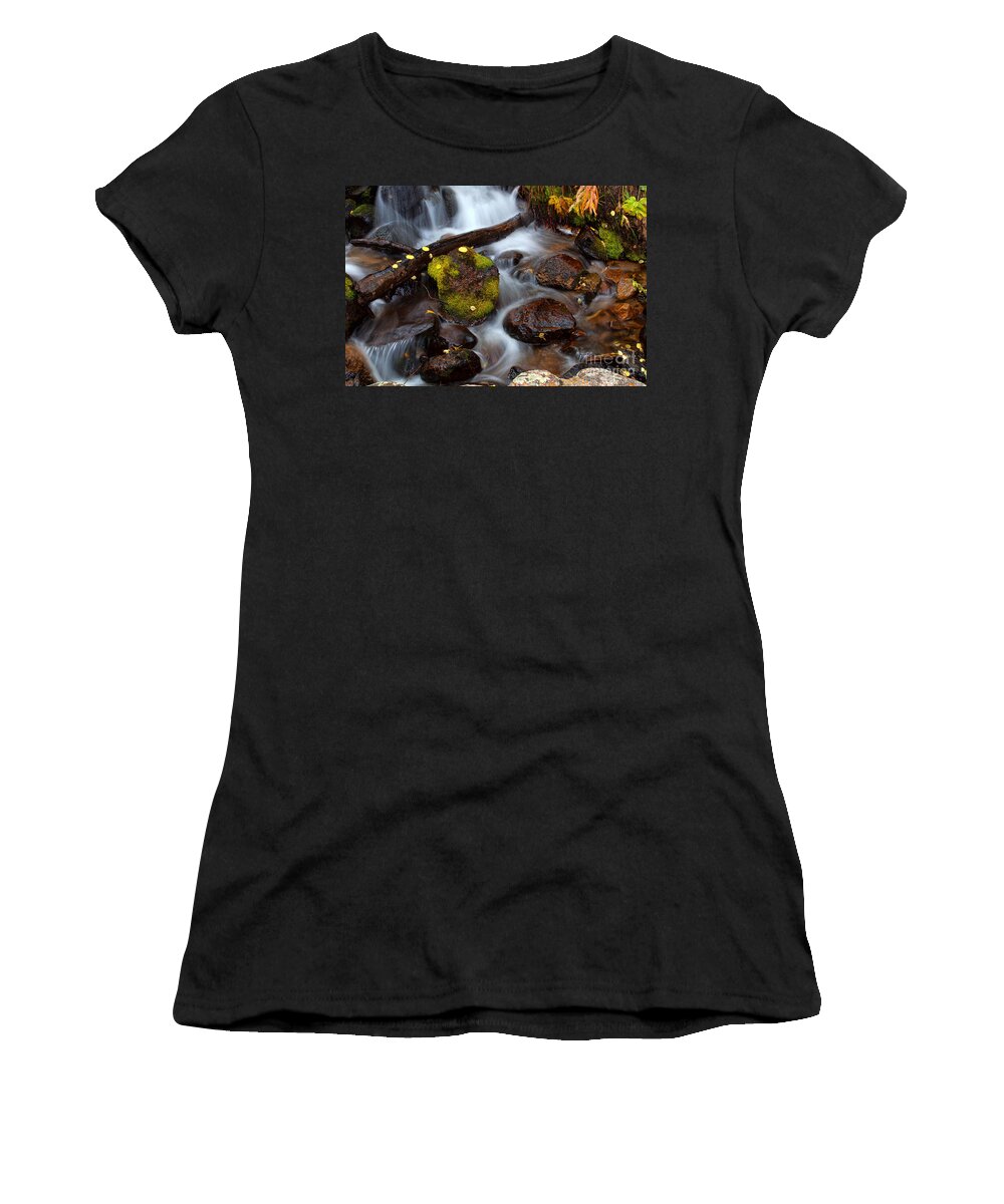 Autumn Colors Women's T-Shirt featuring the photograph Autumn's Flow by Jim Garrison