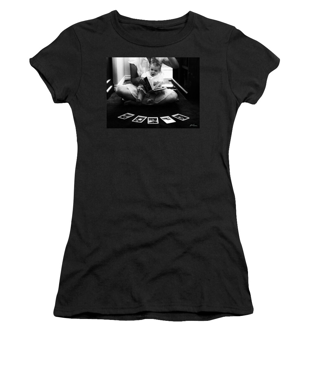 Baby Women's T-Shirt featuring the photograph Baby Tarot Reader by Diana Haronis