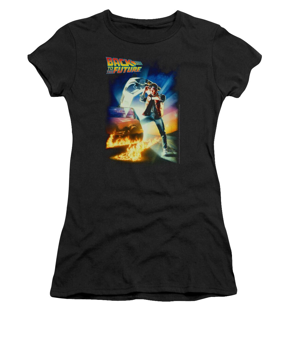 Movie Poster Women's T-Shirt featuring the digital art Back To The Future - Poster by Brand A