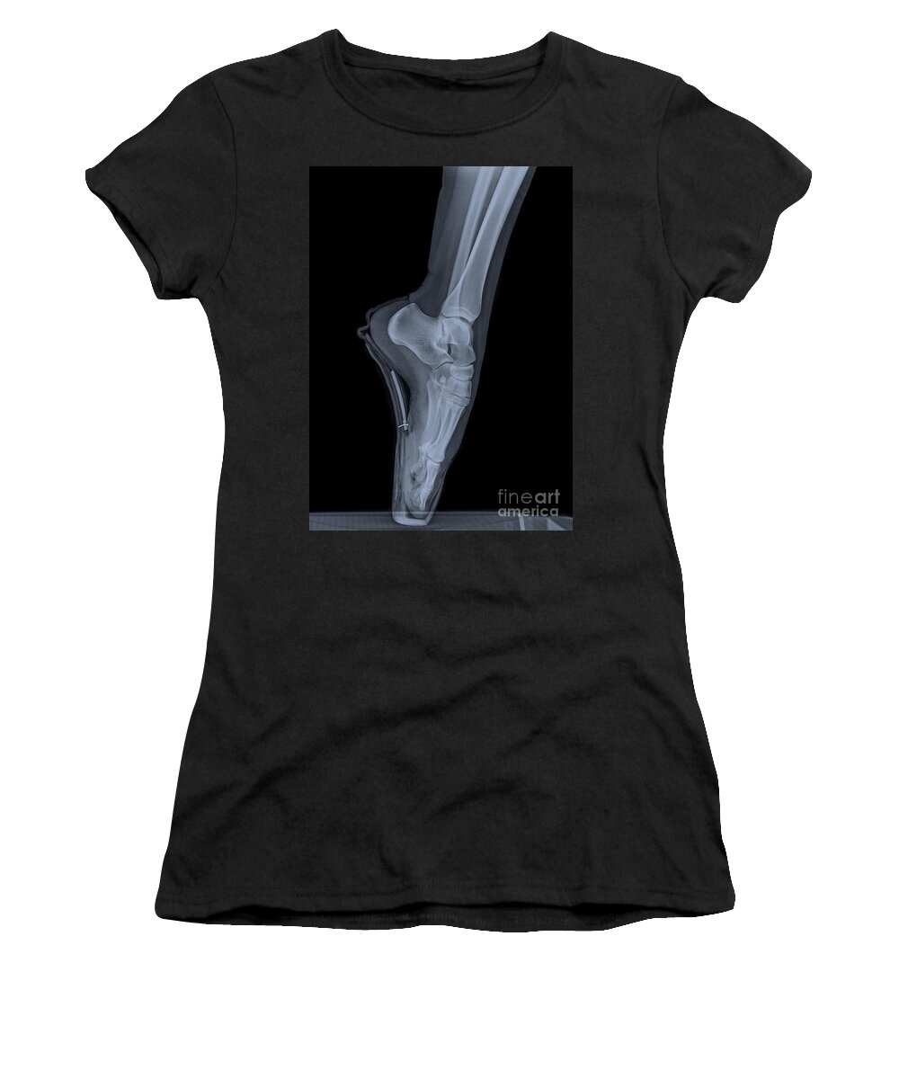Point Women's T-Shirt featuring the photograph Ballet Dancer x-ray 2 by Guy Viner