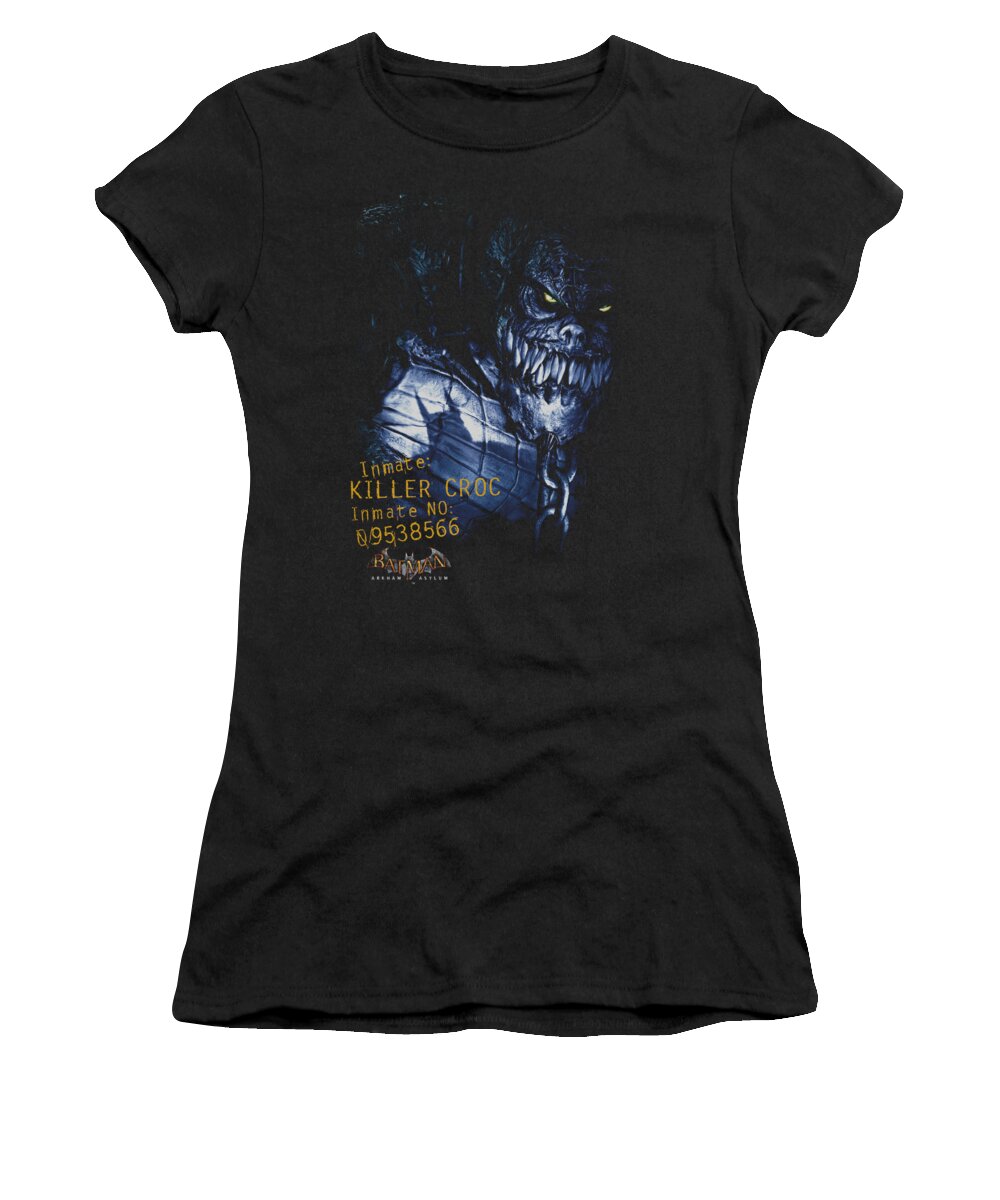Arkham Asylum Women's T-Shirt featuring the digital art Batman Aa - Arkham Killer Croc by Brand A