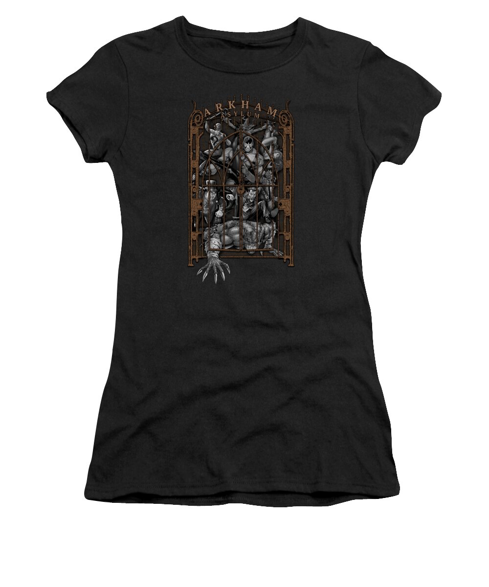  Women's T-Shirt featuring the digital art Batman - Arkham's Gate by Brand A