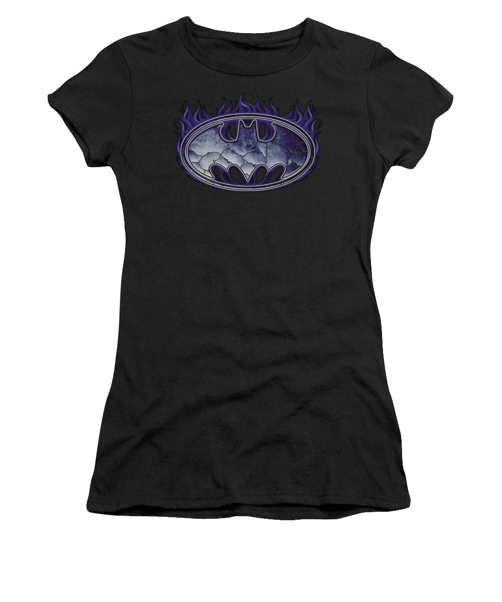 Batman Women's T-Shirt featuring the digital art Batman - Cracked Shield by Brand A
