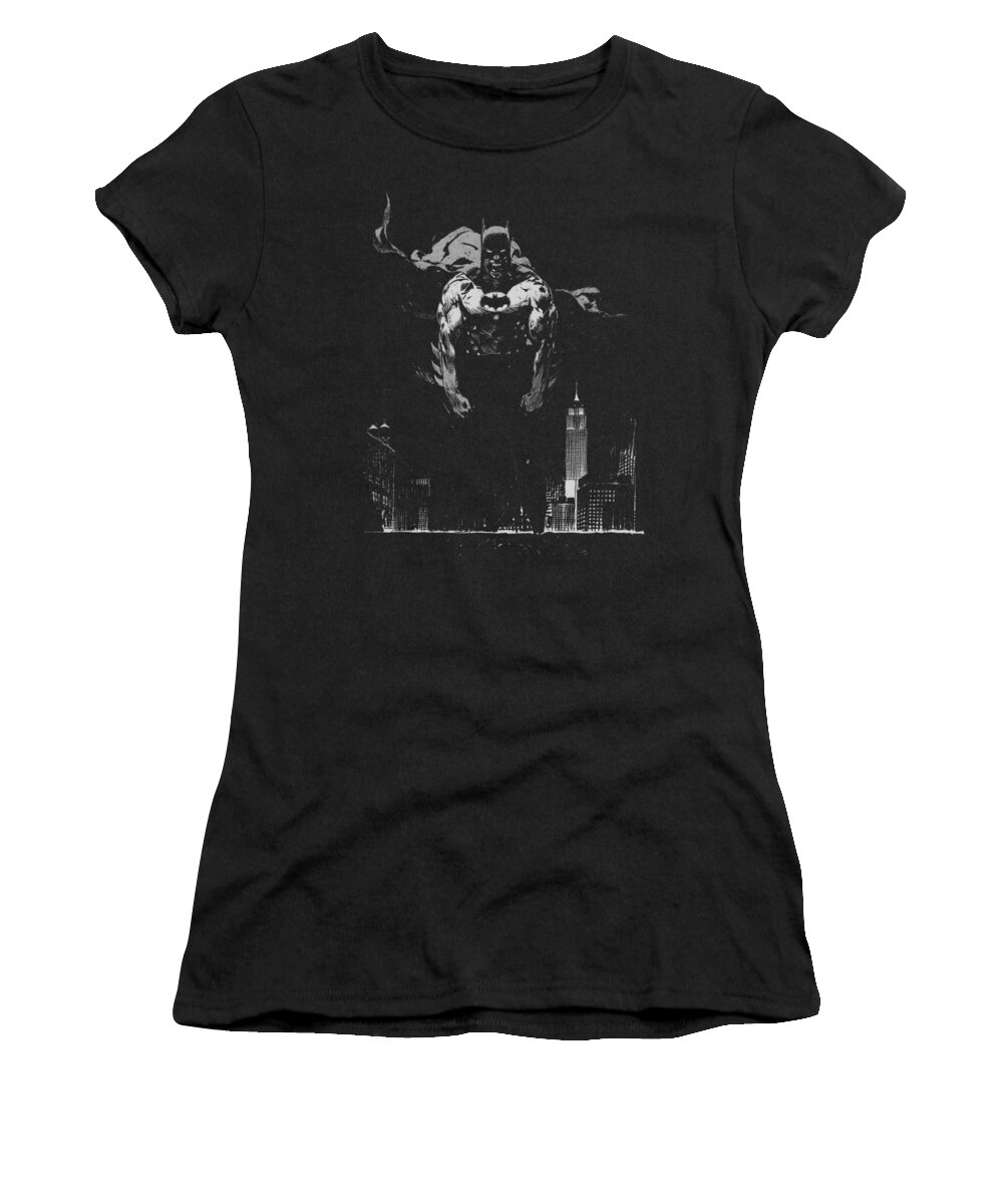  Women's T-Shirt featuring the digital art Batman - Dirty City by Brand A