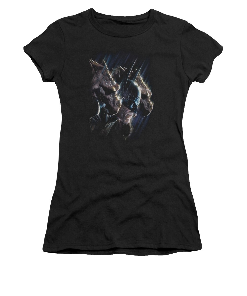 Batman Women's T-Shirt featuring the digital art Batman - Gargoyles by Brand A