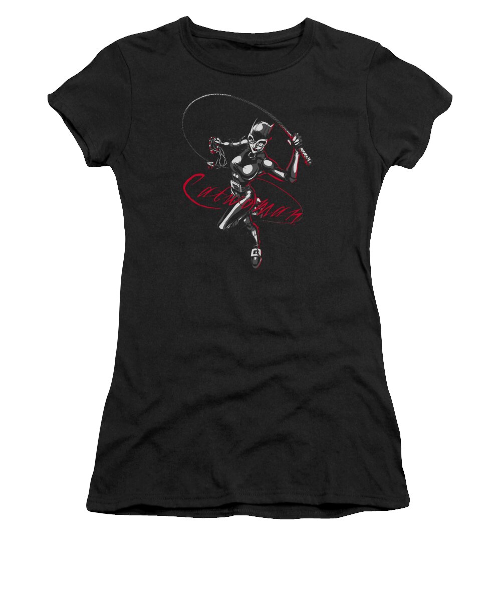 Batman Women's T-Shirt featuring the digital art Batman - Kitten With A Whip by Brand A