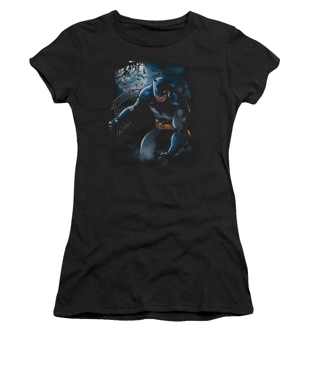 Batman Women's T-Shirt featuring the digital art Batman - Light Of The Moon by Brand A