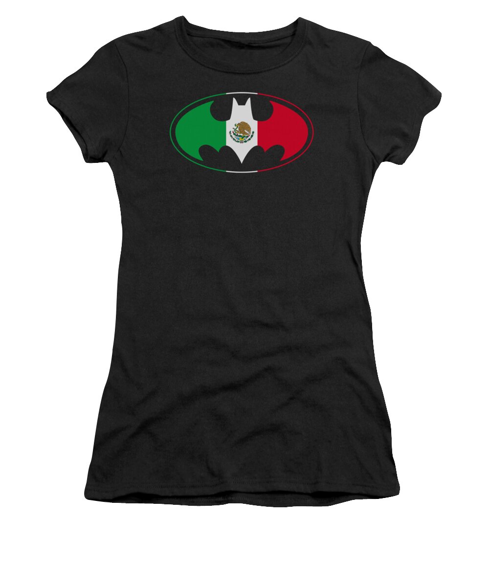 Batman Women's T-Shirt featuring the digital art Batman - Mexican Flag Shield by Brand A
