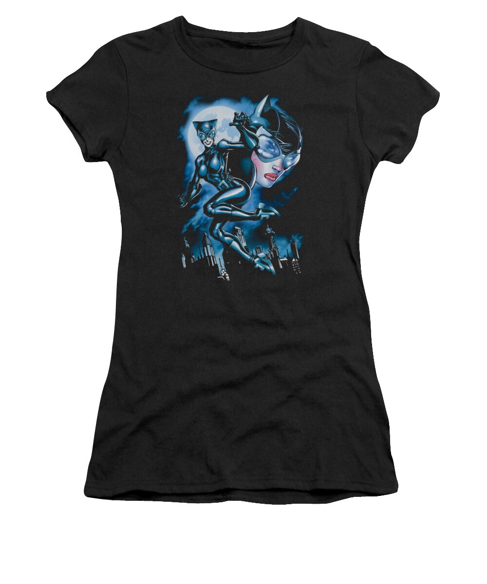  Women's T-Shirt featuring the digital art Batman - Moonlight Cat by Brand A