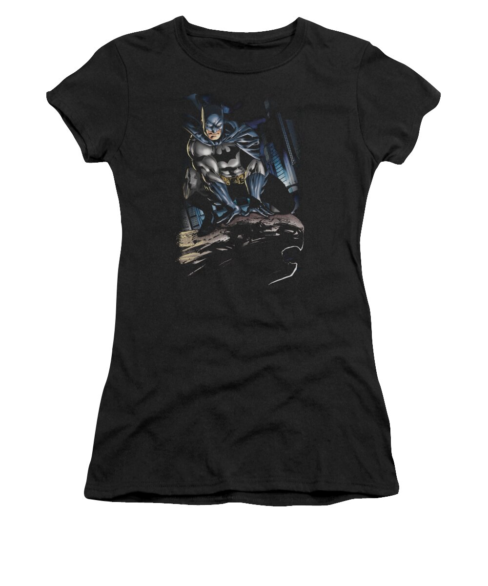 Batman Women's T-Shirt featuring the digital art Batman - Perched by Brand A