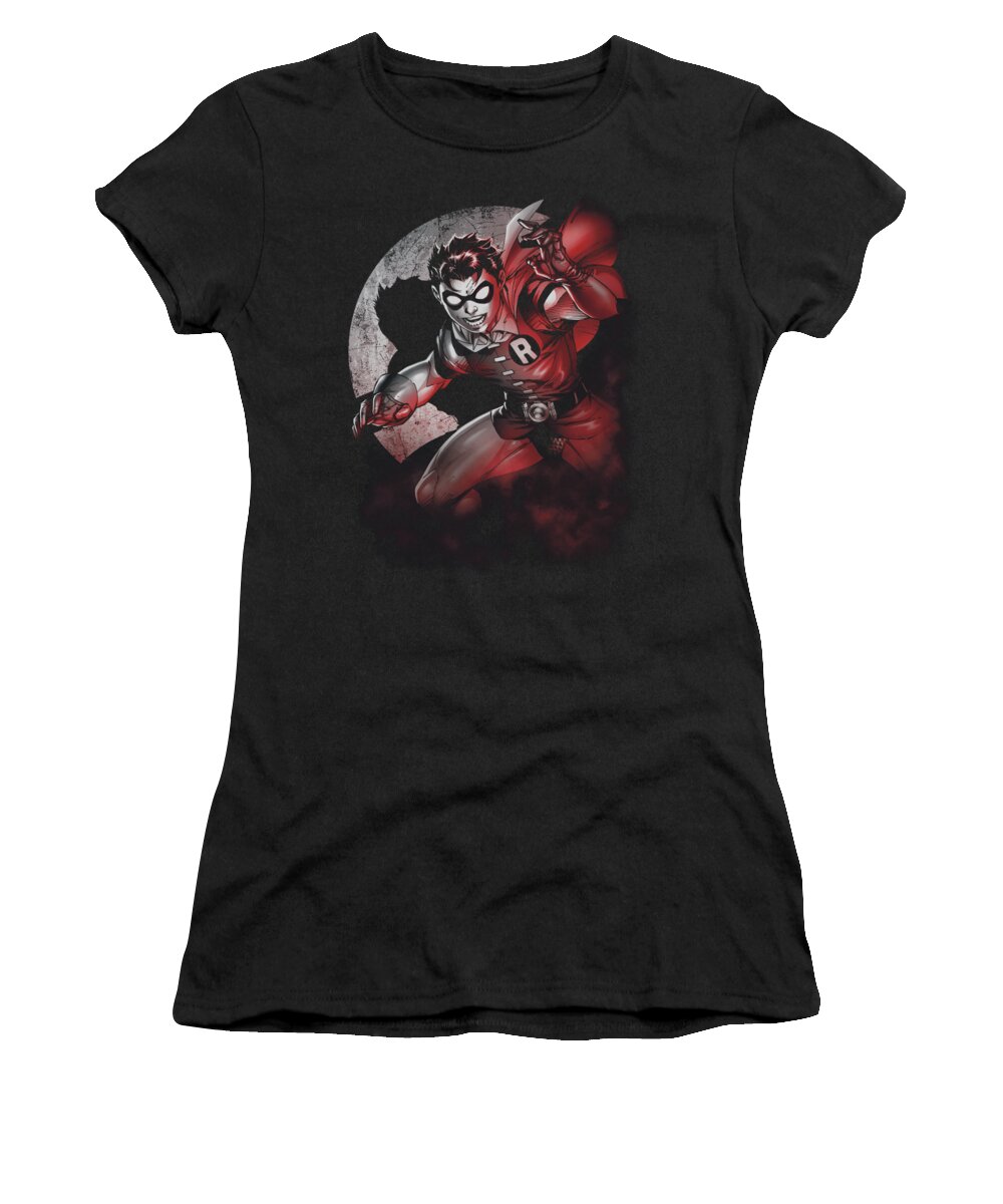  Women's T-Shirt featuring the digital art Batman - Robin Spotlight by Brand A