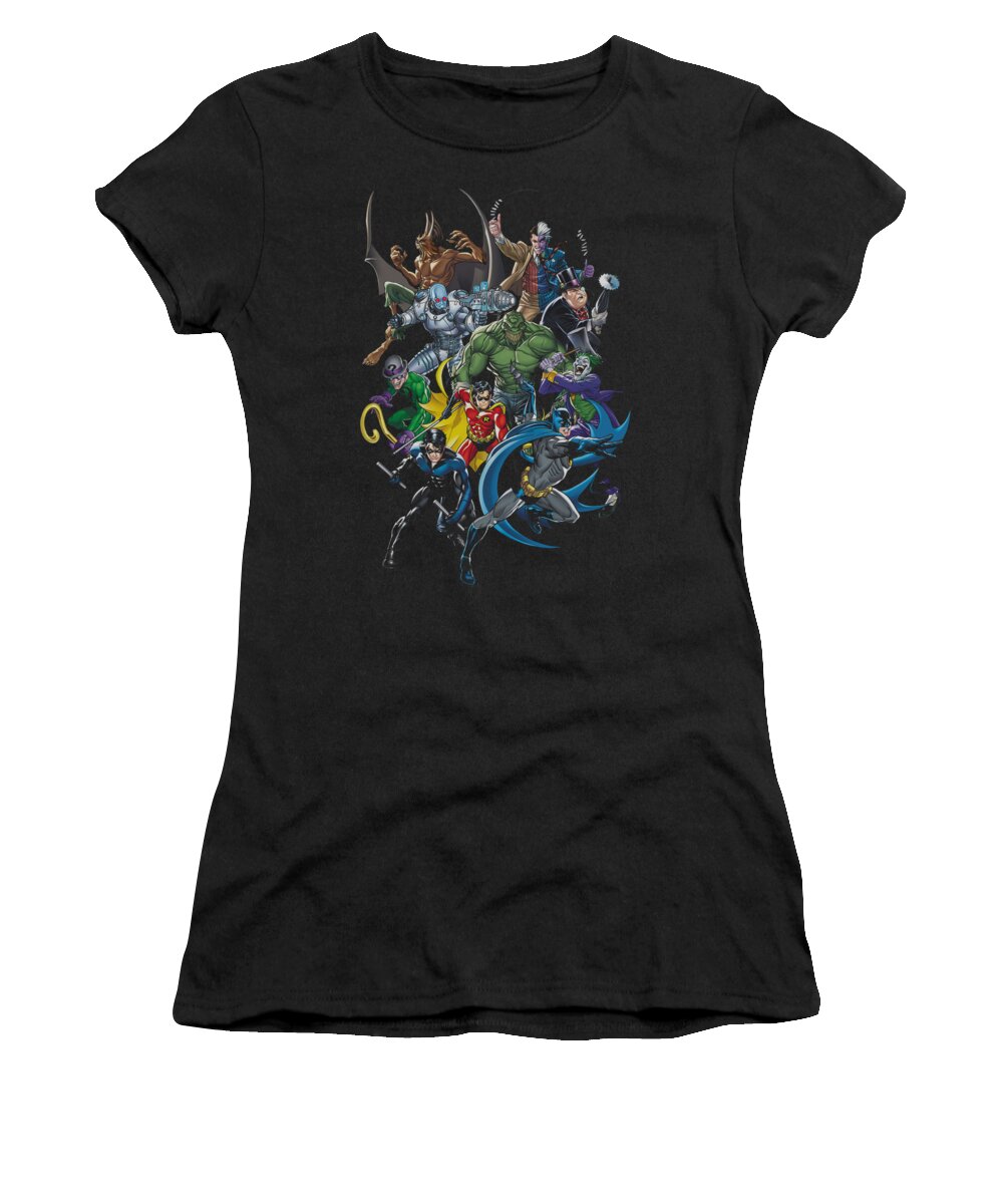 Batman Women's T-Shirt featuring the digital art Batman - Saints And Psychos by Brand A