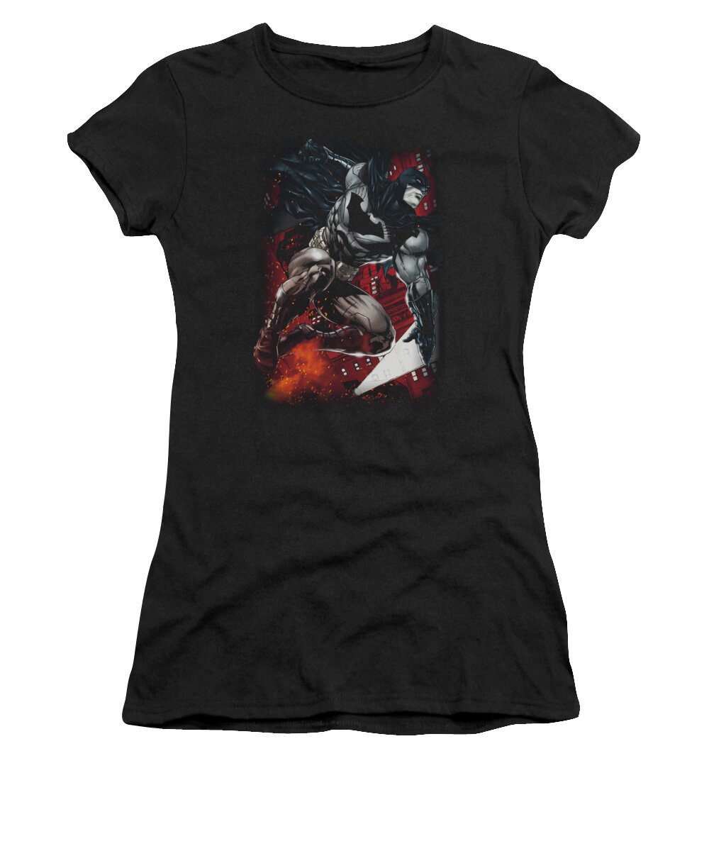Batman Women's T-Shirt featuring the digital art Batman - Sparks Leap by Brand A