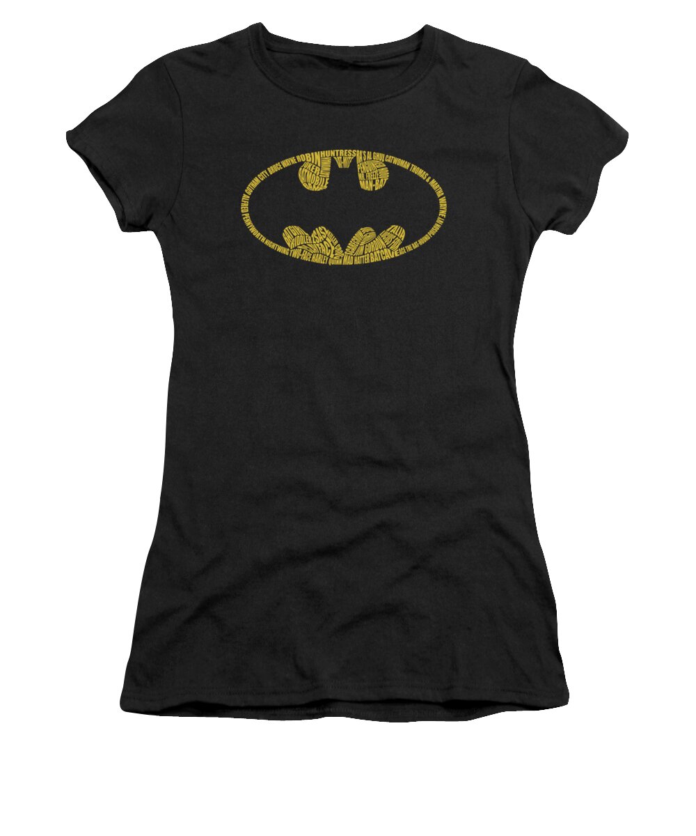 Batman Women's T-Shirt featuring the digital art Batman - Word Logo by Brand A