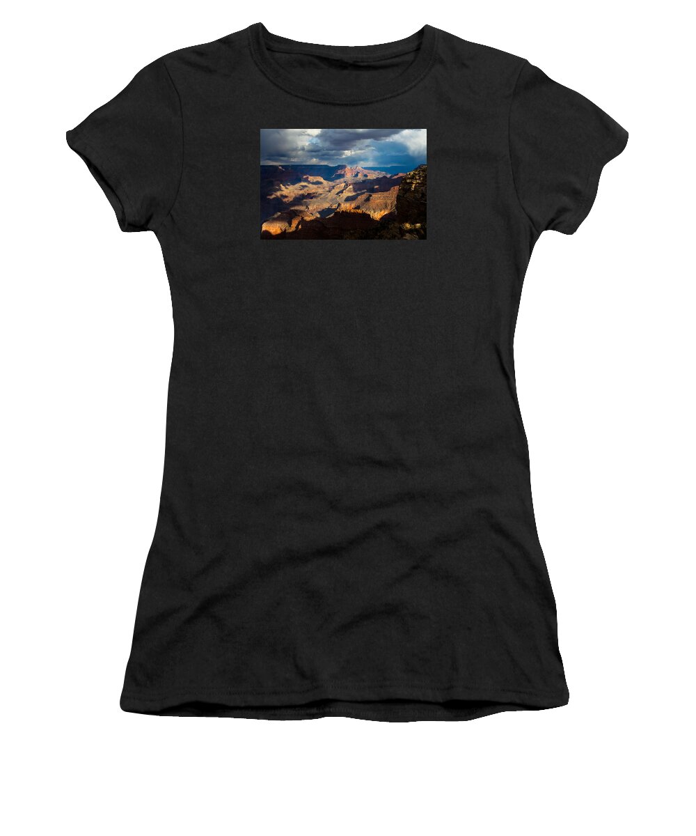 Arizona Women's T-Shirt featuring the photograph Battleship Rock in the Shadows by Ed Gleichman