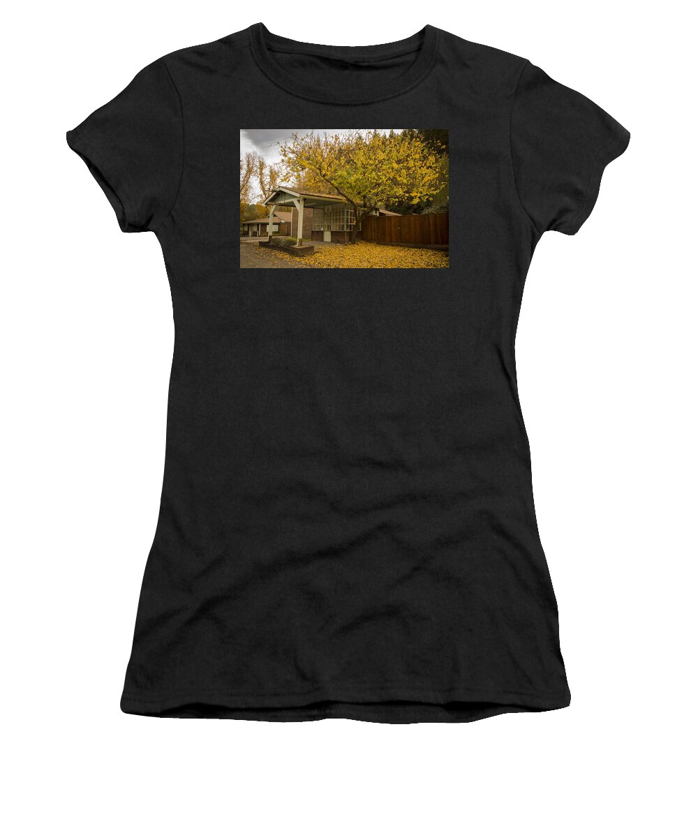 Building Women's T-Shirt featuring the photograph Beach Plum by Bryant Coffey