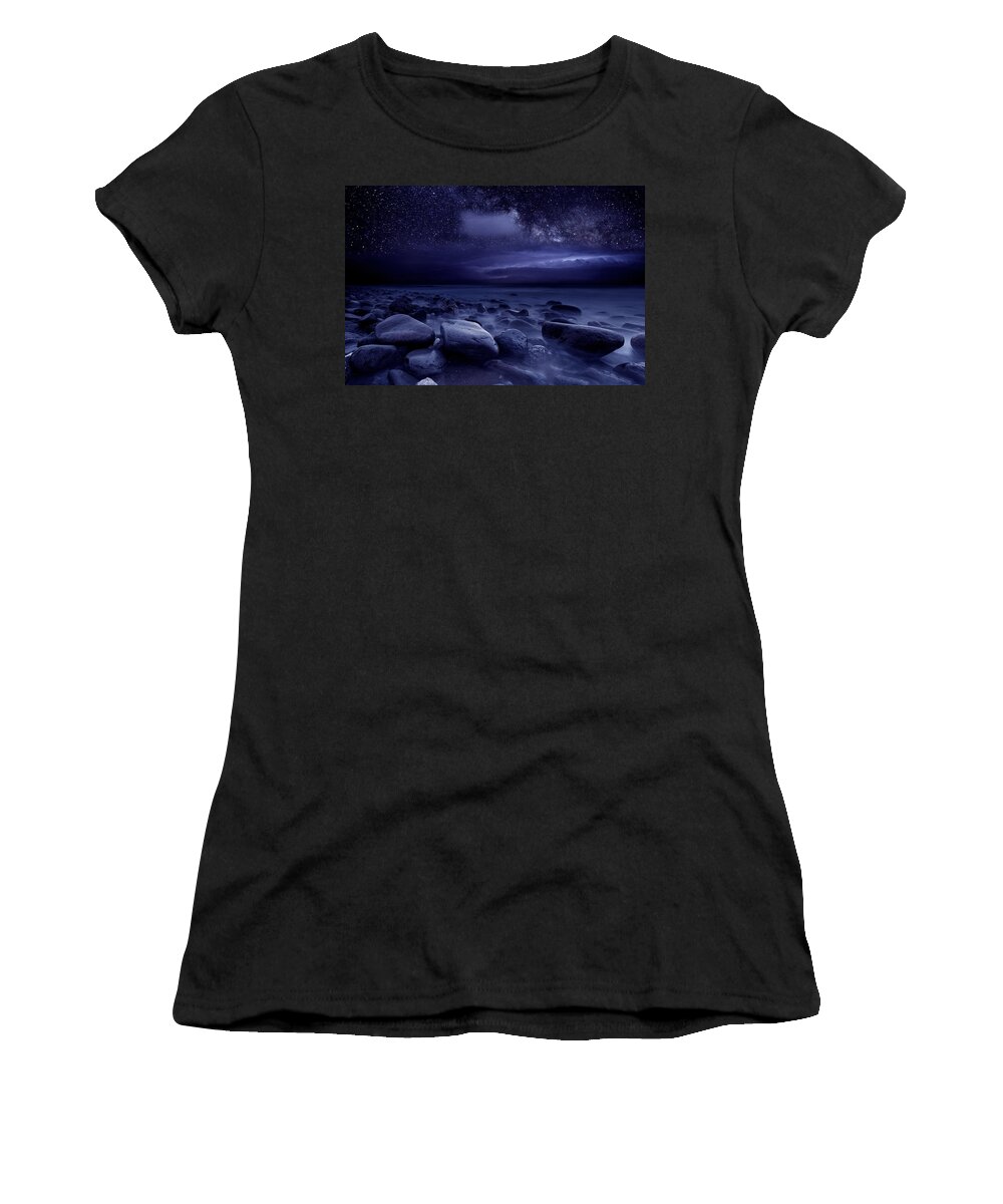 Night Women's T-Shirt featuring the photograph Beyond Time and Space by Jorge Maia