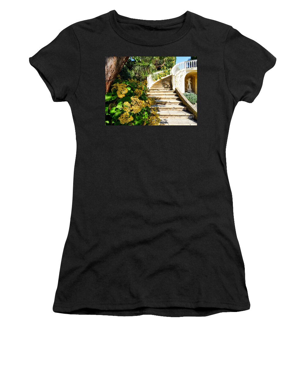 Stairs Women's T-Shirt featuring the photograph Bienvenue by Juergen Klust