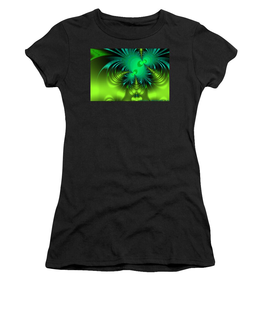 Abstract: Color; Abstract: Geometric; Science Fiction & Fantasy: Dreamscapes; Science Fiction & Fantasy: Space Women's T-Shirt featuring the digital art Binary Star Stingers by Ann Stretton