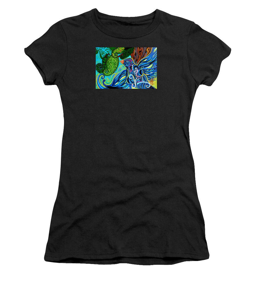 Bird Women's T-Shirt featuring the painting Bird Song by Genevieve Esson