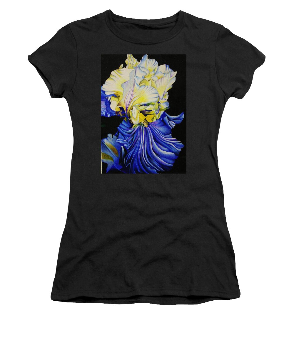 Flora Women's T-Shirt featuring the drawing Blue Magic by Bruce Bley