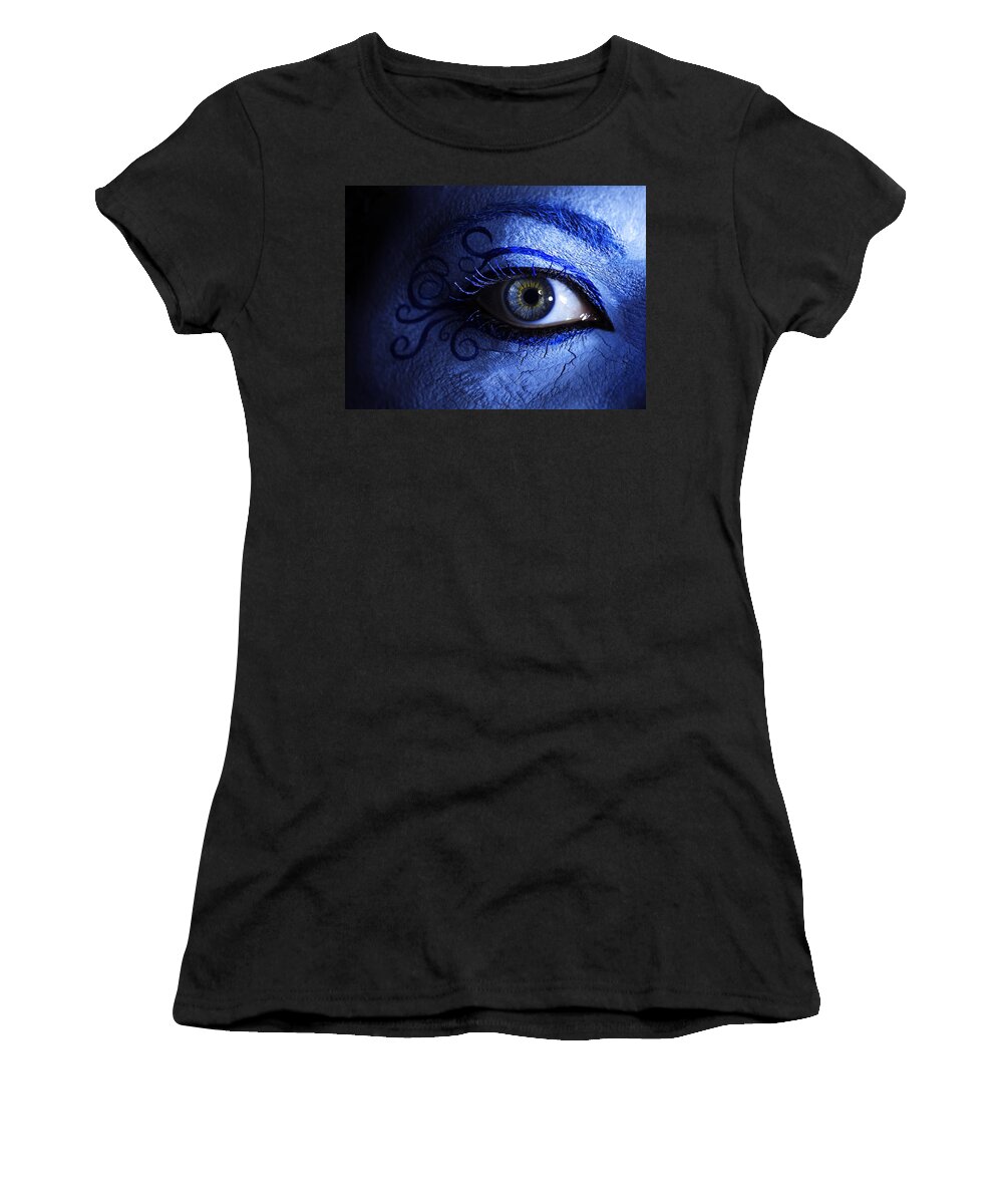 Eye Women's T-Shirt featuring the photograph Blue by Sandra Parlow