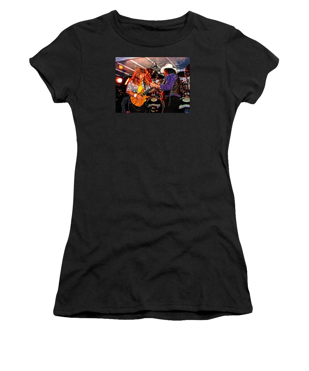 Music Women's T-Shirt featuring the photograph Bobby and Russ Jammin' by Mike Martin