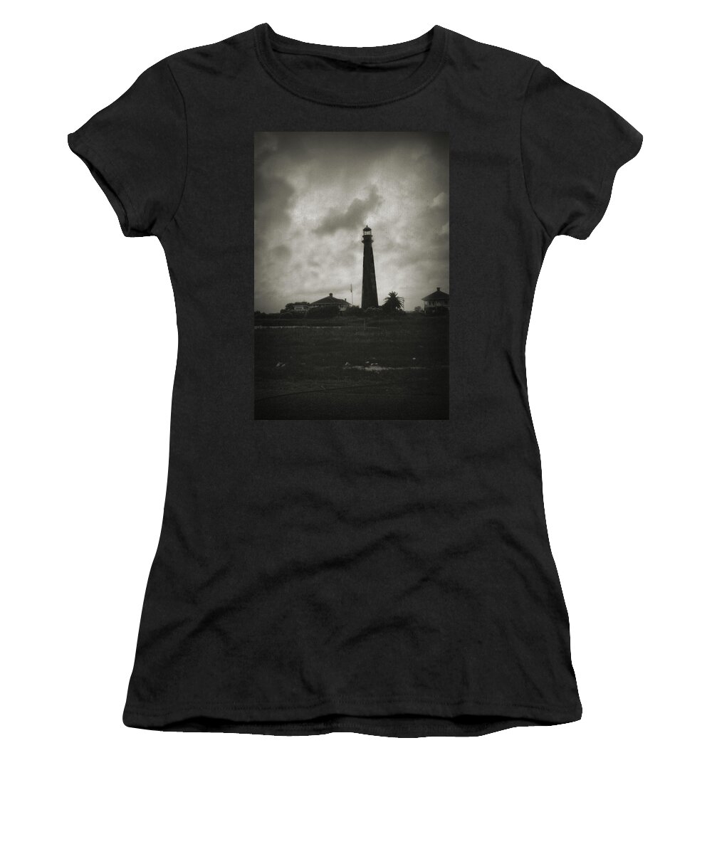 Bolivar Lighthouse Women's T-Shirt featuring the digital art Bolivar Lighthouse by Linda Unger