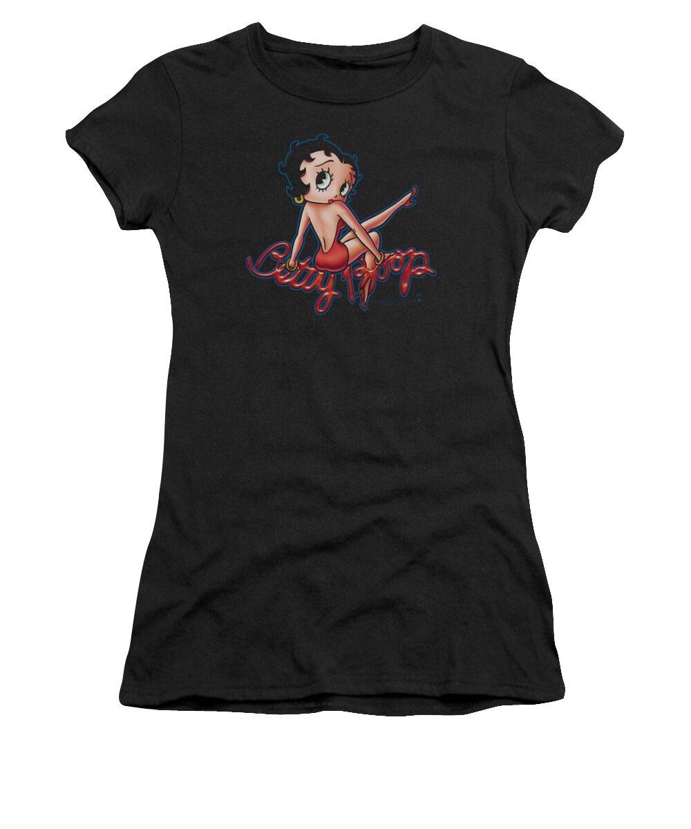 Betty Boop Women's T-Shirt featuring the digital art Boop - Betty's Back by Brand A
