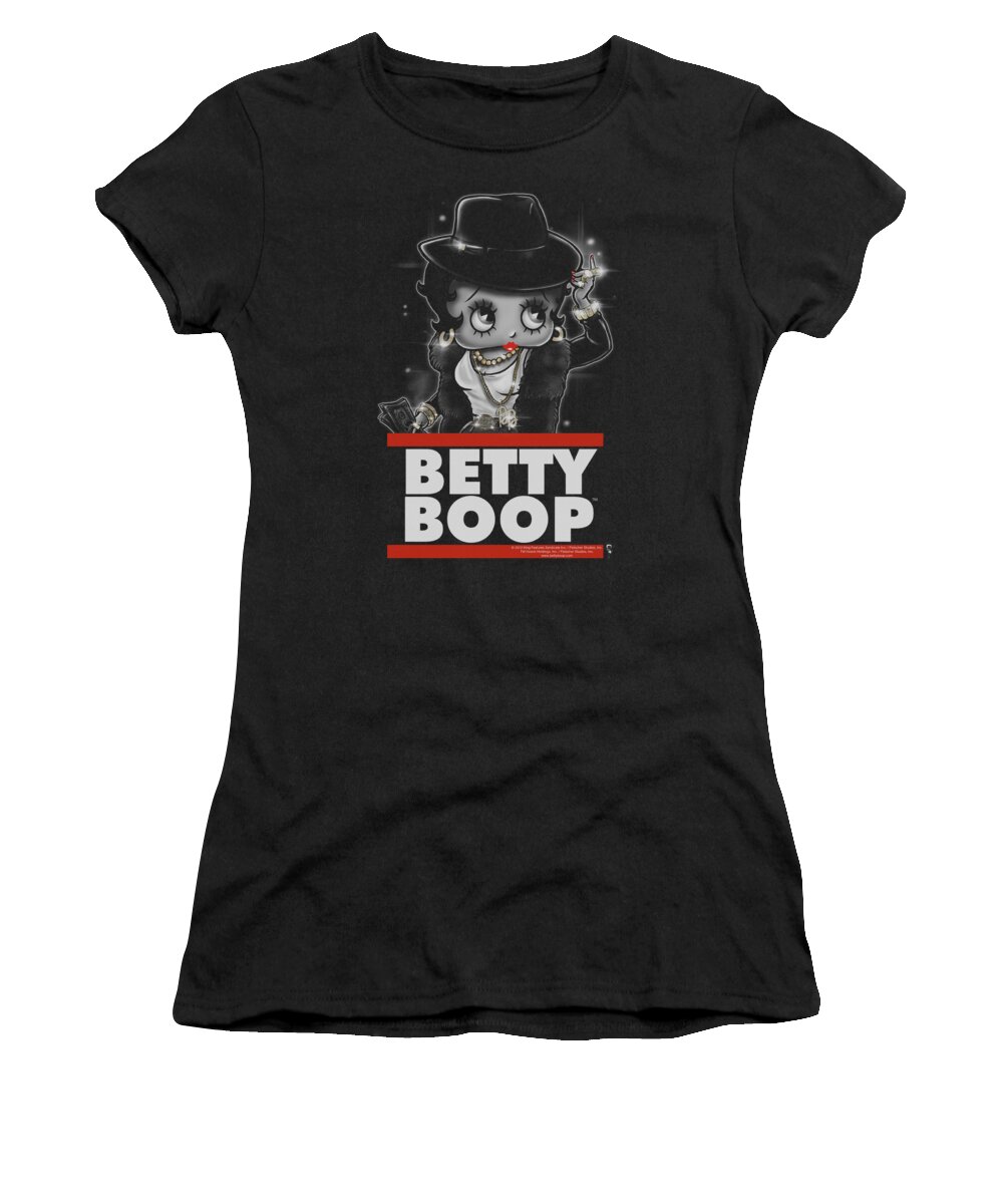 Betty Boop Women's T-Shirt featuring the digital art Boop - Bling Bling Boop by Brand A