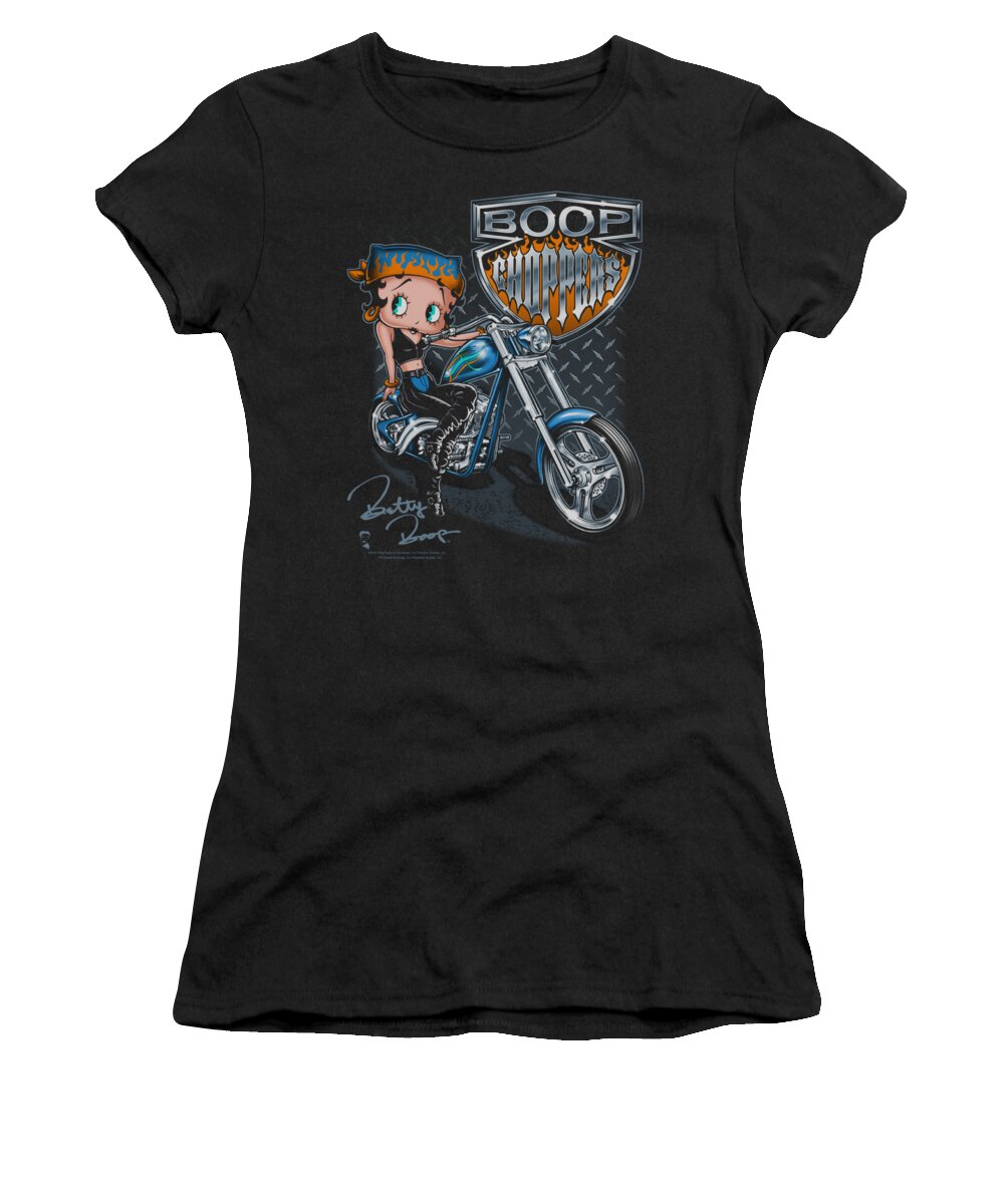 Betty Boop Women's T-Shirt featuring the digital art Boop - Choppers by Brand A