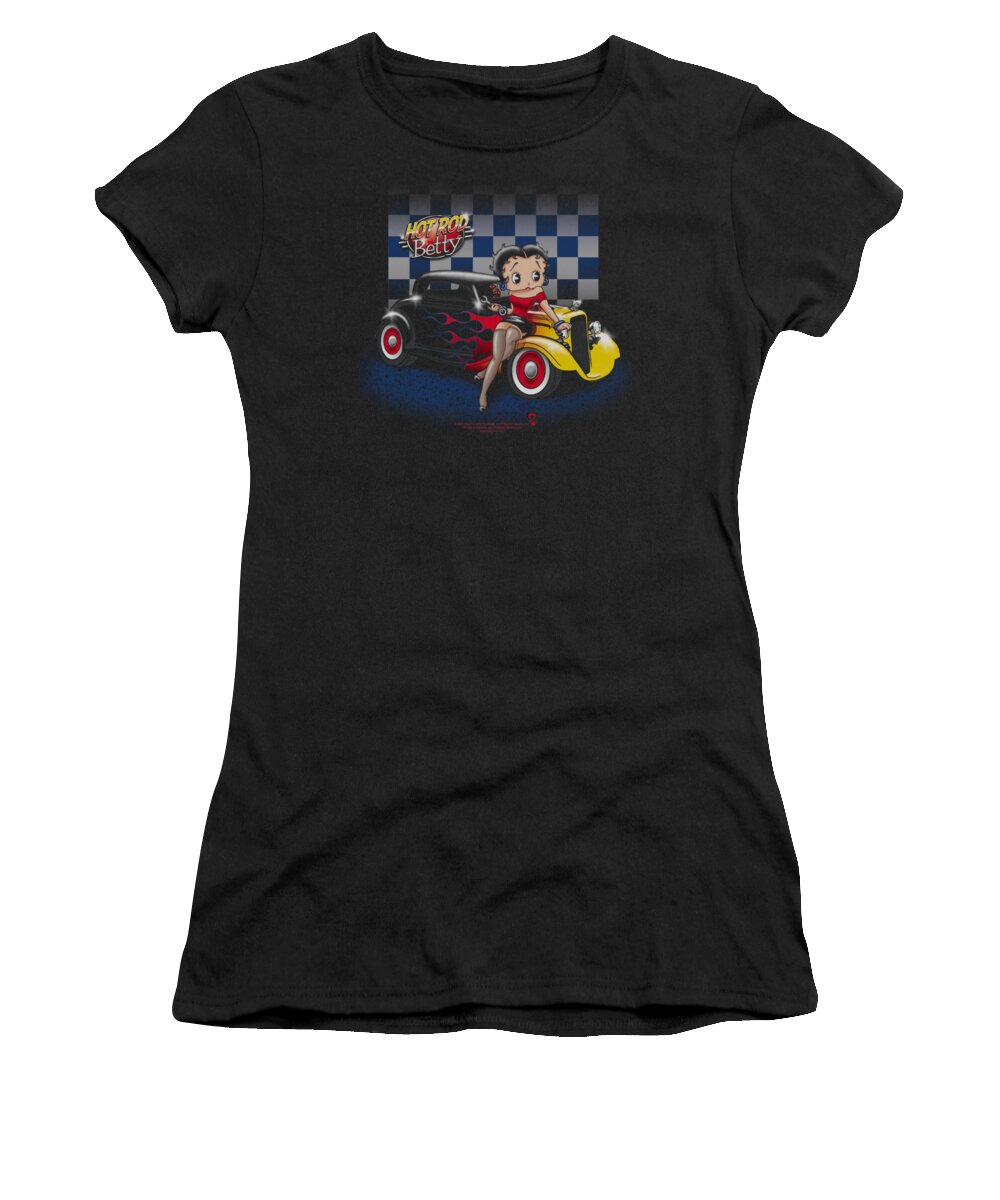 Betty Boop Women's T-Shirt featuring the digital art Boop - Hot Rod Boop by Brand A