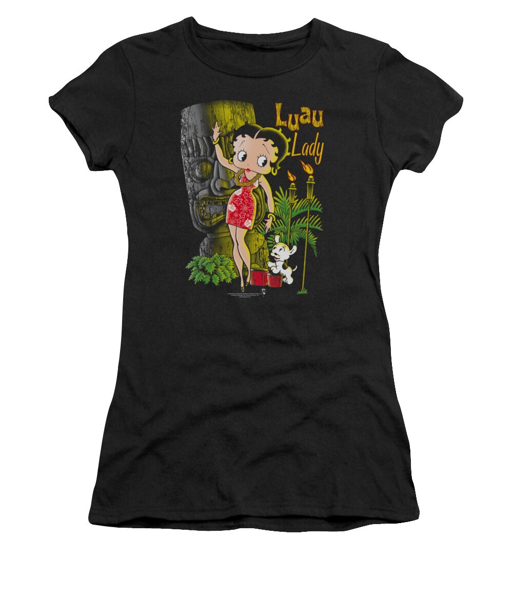Betty Boop Women's T-Shirt featuring the digital art Boop - Luau Lady by Brand A