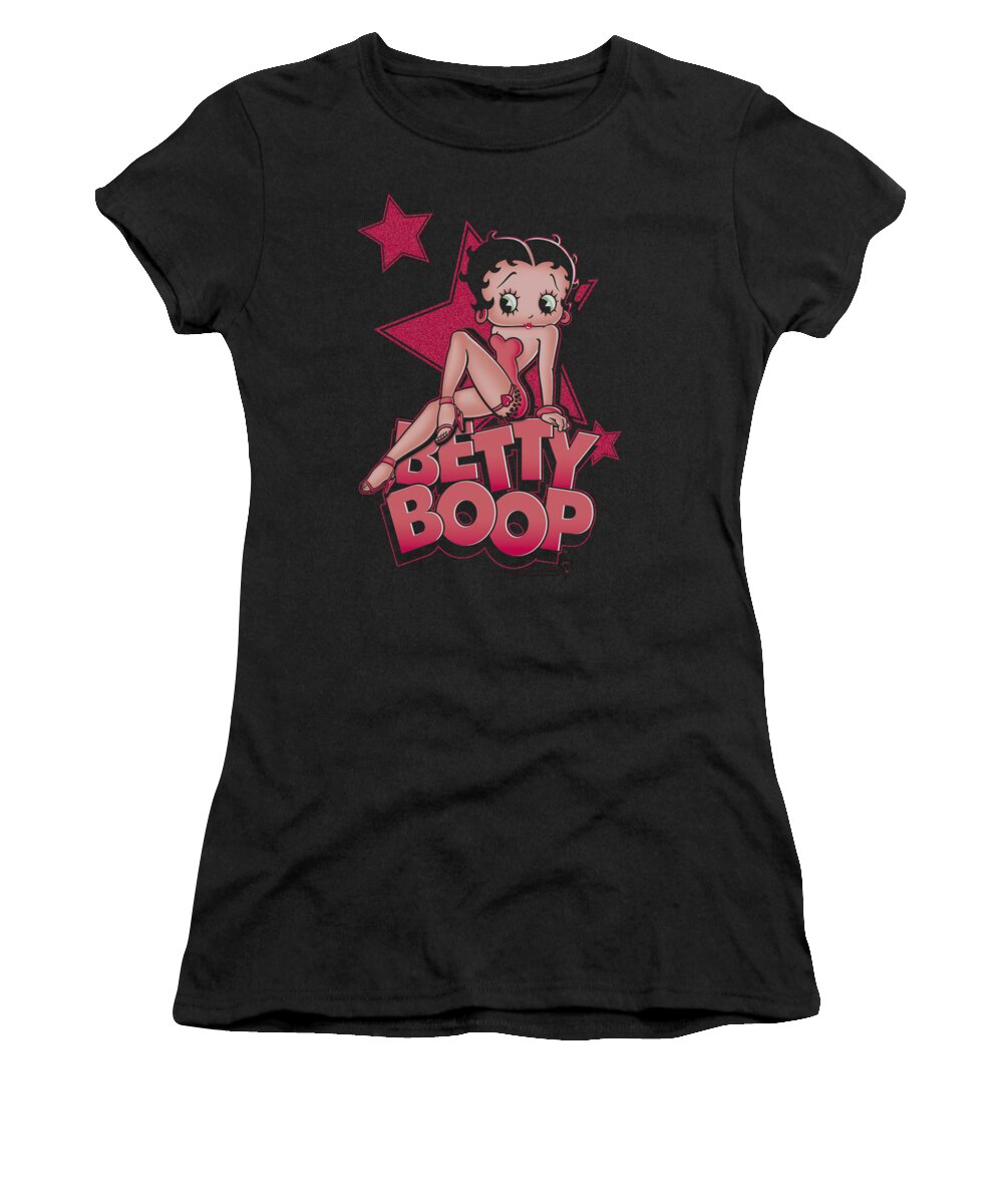 Betty Boop Women's T-Shirt featuring the digital art Boop - Sexy Star by Brand A