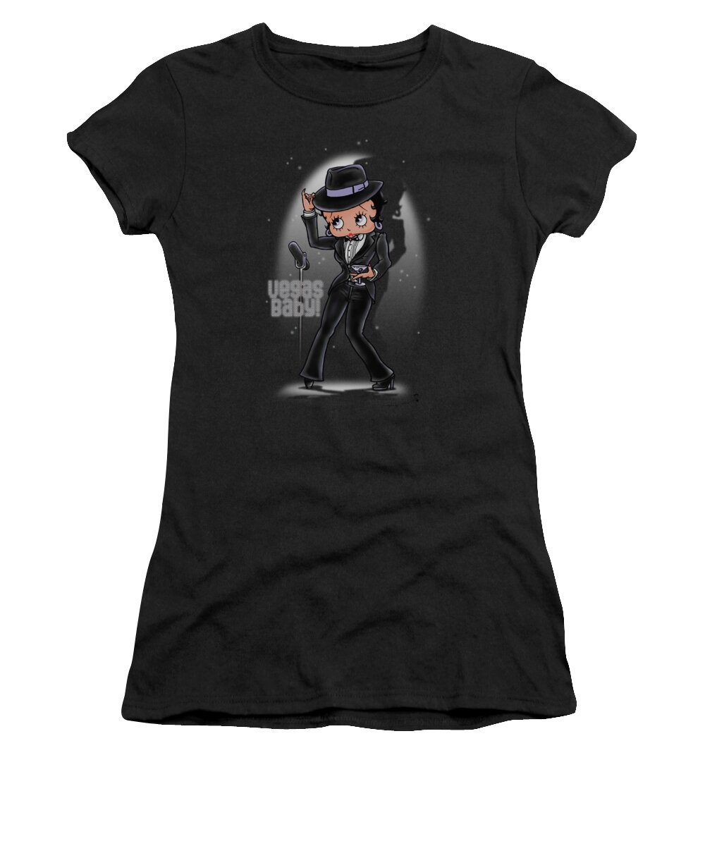 Betty Boop Women's T-Shirt featuring the digital art Boop - Vegas Baby by Brand A
