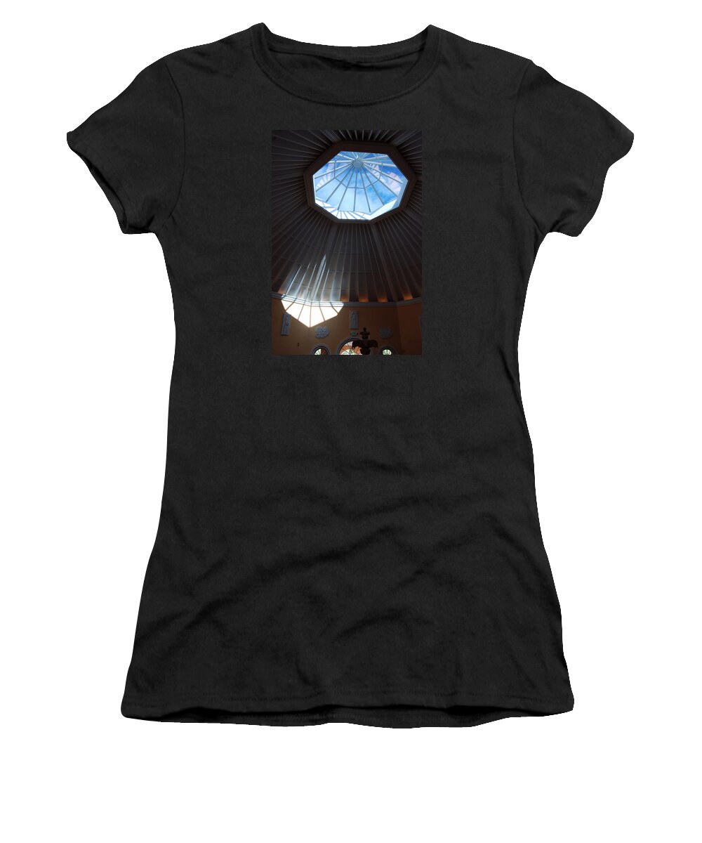 Skylight Women's T-Shirt featuring the photograph Borrowed Light by John Schneider