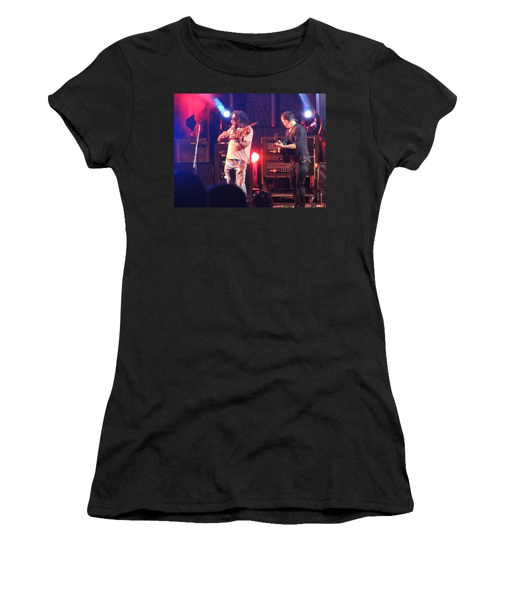 Dave Matthews Band Women's T-Shirt featuring the photograph Boyd and Dave by Aaron Martens