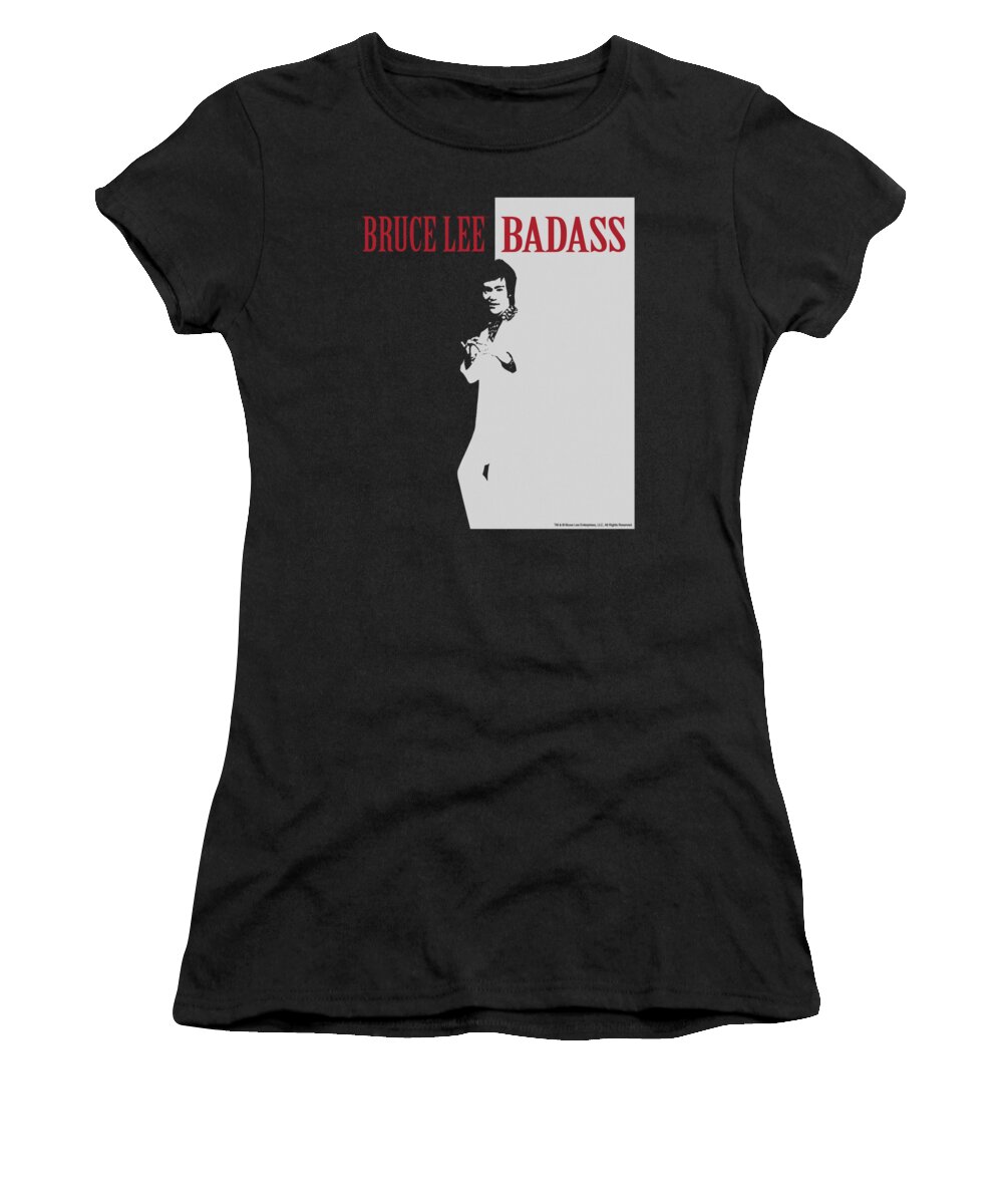  Women's T-Shirt featuring the digital art Bruce Lee - Badass by Brand A