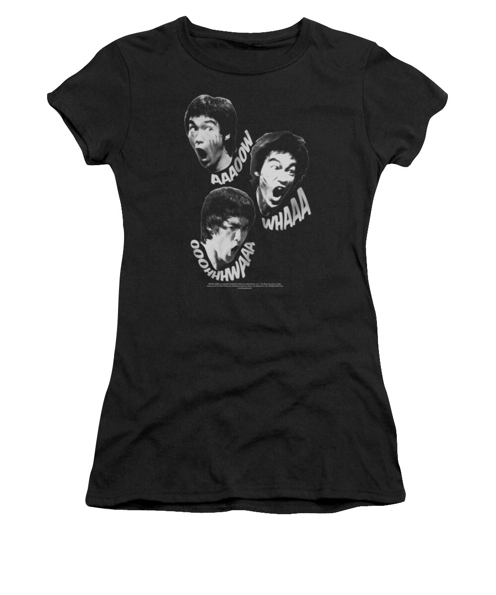  Women's T-Shirt featuring the digital art Bruce Lee - Sounds Of The Dragon by Brand A