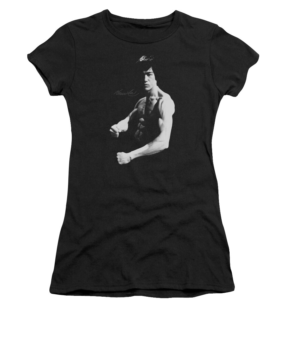 Celebrity Women's T-Shirt featuring the digital art Bruce Lee - Stance by Brand A